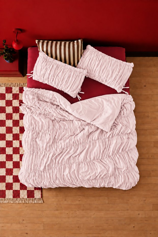 Drawstring Double Cotton Duvet Cover Set