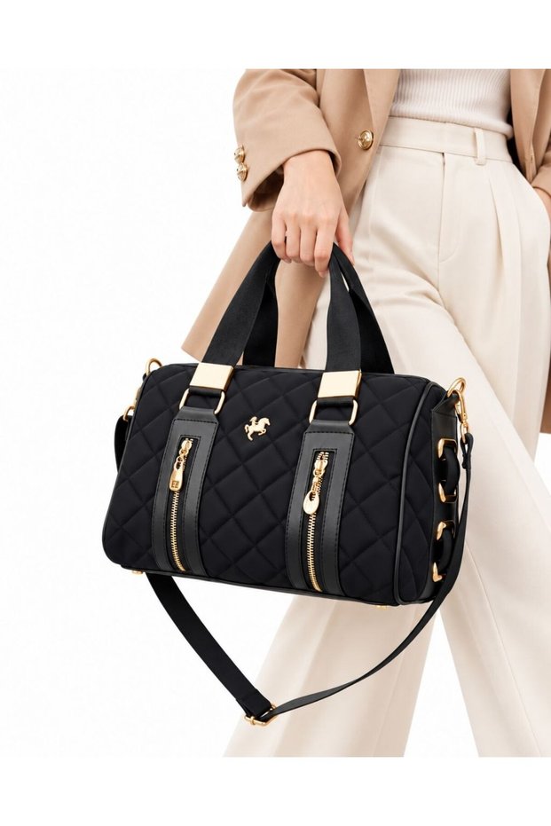 justpolo women's cylinder model hand and shoulder bag