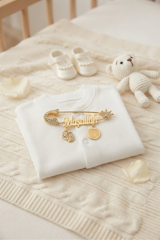 Coating Mashallah Written Baby Lapel Pin 39