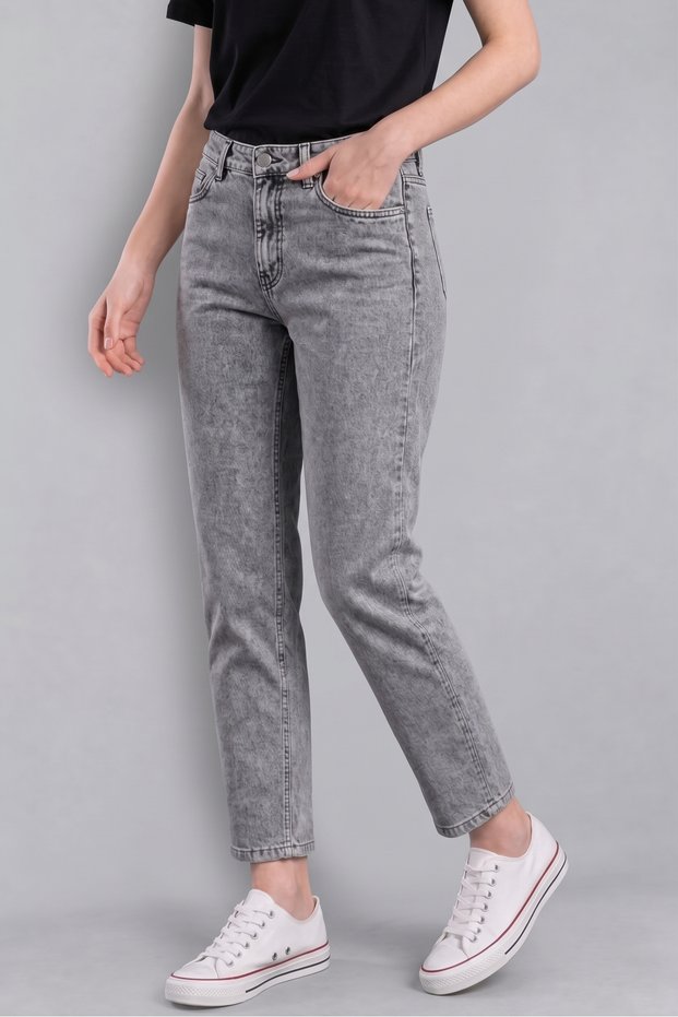 Women's High Waist Boyfriend Denim Pants