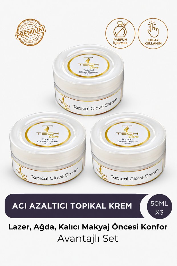 3-Pack Pain Reducing Care Cream-Topical Cream Laser Hair Removal Wax Filler Prp Permanent Makeup
