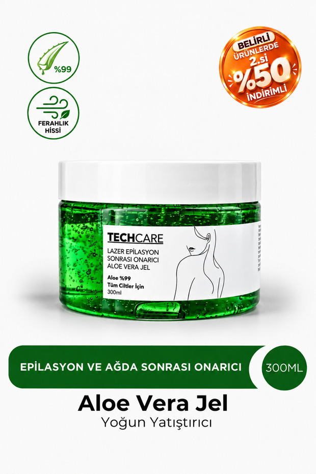 Aloe Vera Gel - Intensive Repairing Moisturizing Care after Epilation and Waxing 300ml