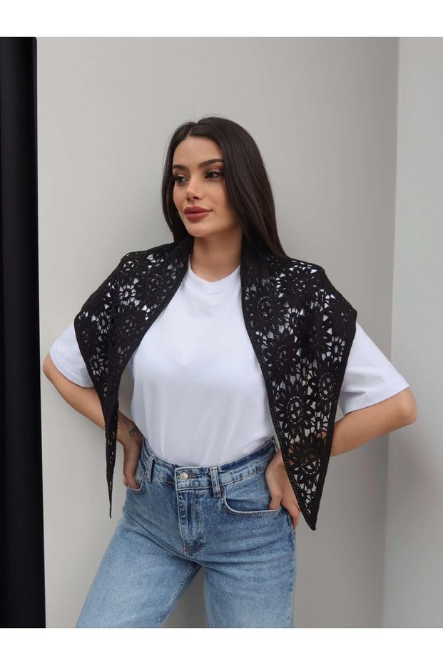 Floral Knitted Shawl