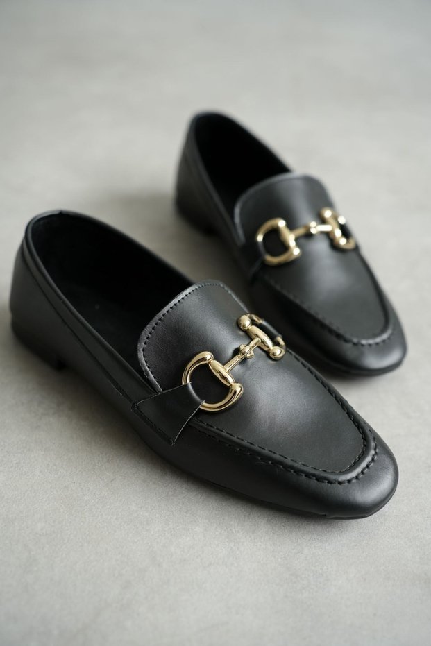 Women's Pixo Flat Sole Ballet Flats - Black-Leather