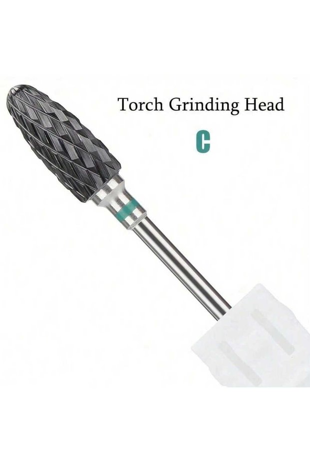 C-1 PC 1or5pcs Black Ceramic Nail Drill Bits 3/32'' Safe & Professional Nail Cleaning Polishing Head