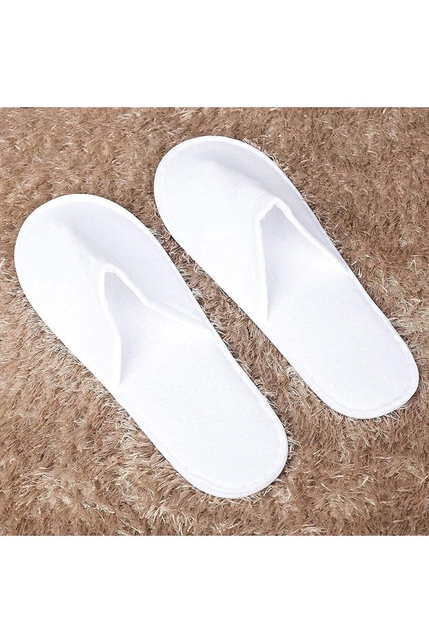 Disposable Indoor Hotel Slippers, Closed Toe One Size Fit Most Men and Women for Spa Slipper 50Pairs