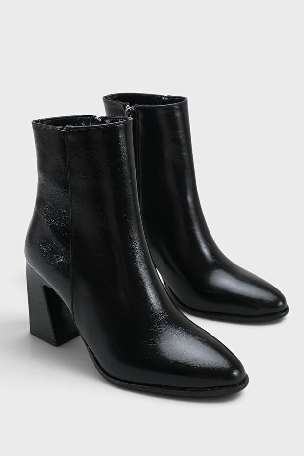 Lenka Stretch Side Zipper Pointed Toe Heeled Women's Boots