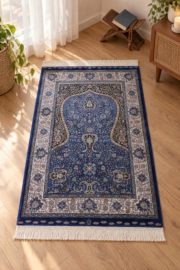 Kumkapı Series S163A Luxury Modal Silk Woven Prayer Rug