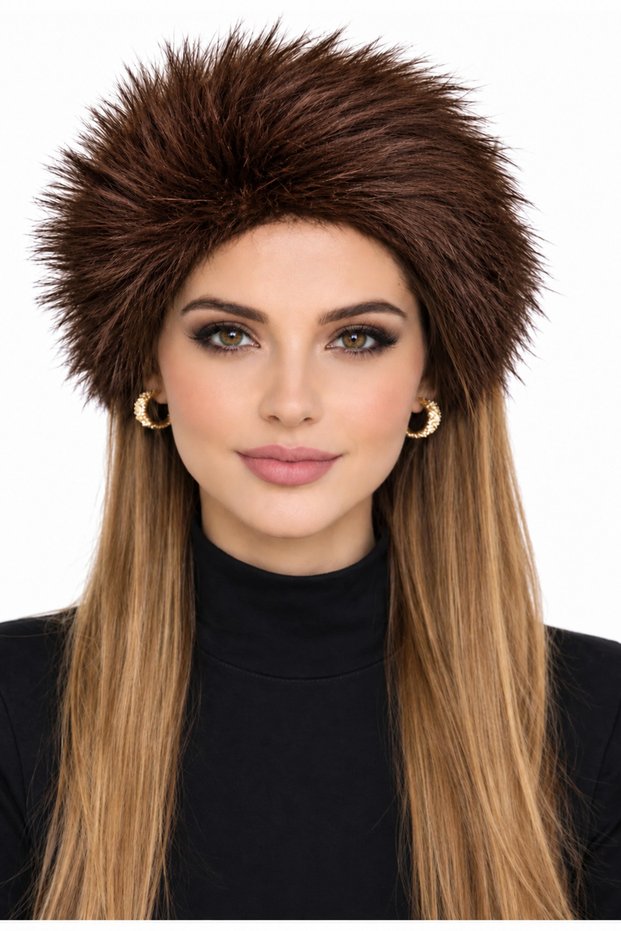 Brown Fur Bandana