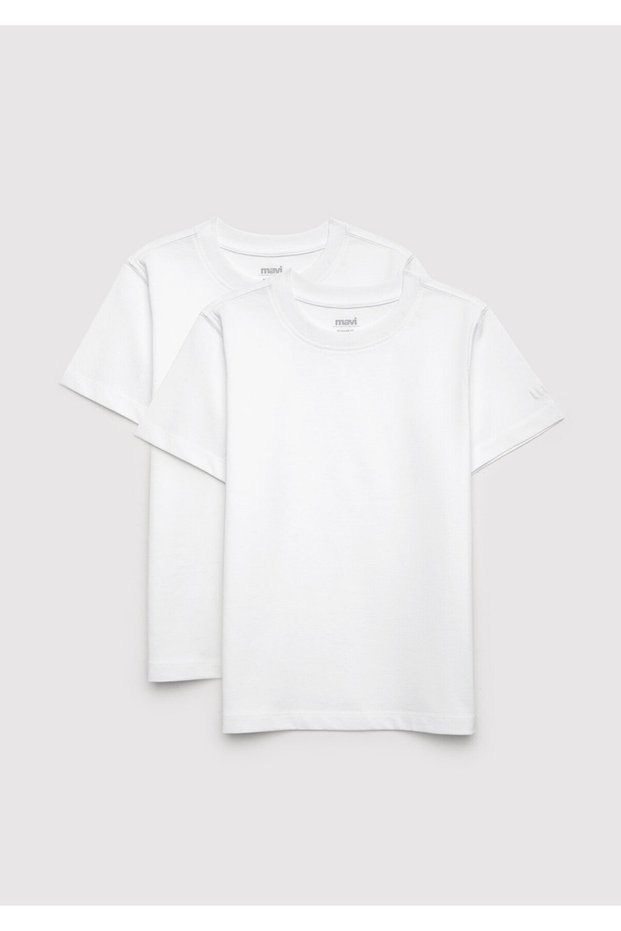 2-Pack White T-Shirts Regular Fit / Normal Cut 6610347-620