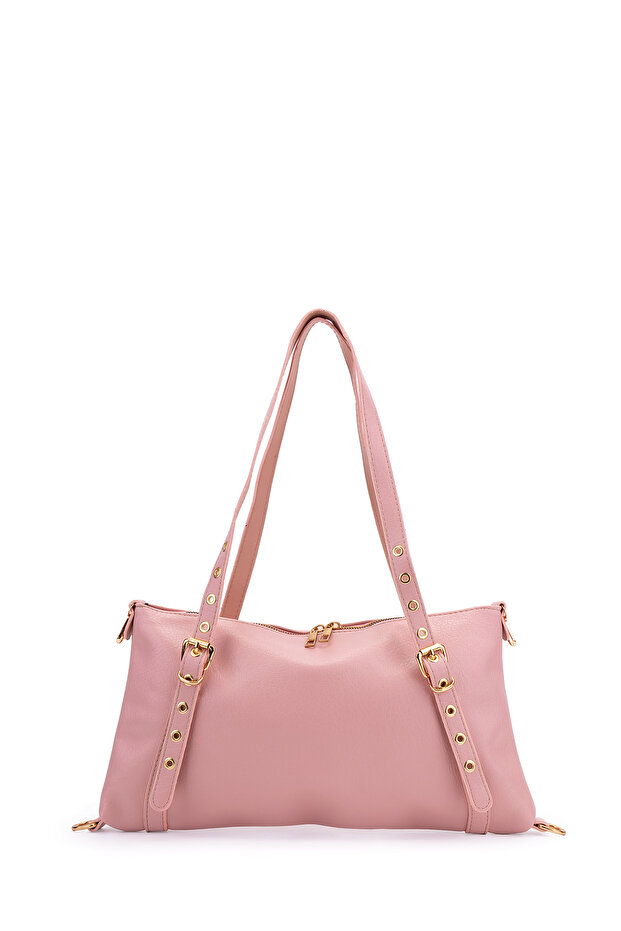 Zaral Women's Shoulder Bag with Belt Strap Detail, Powder
