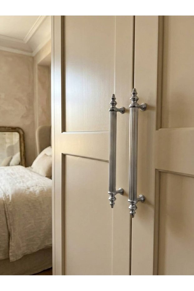 Elif Chrome 96 mm Handle Luxury Country Kitchen Furniture Cabinet Drawer Handle