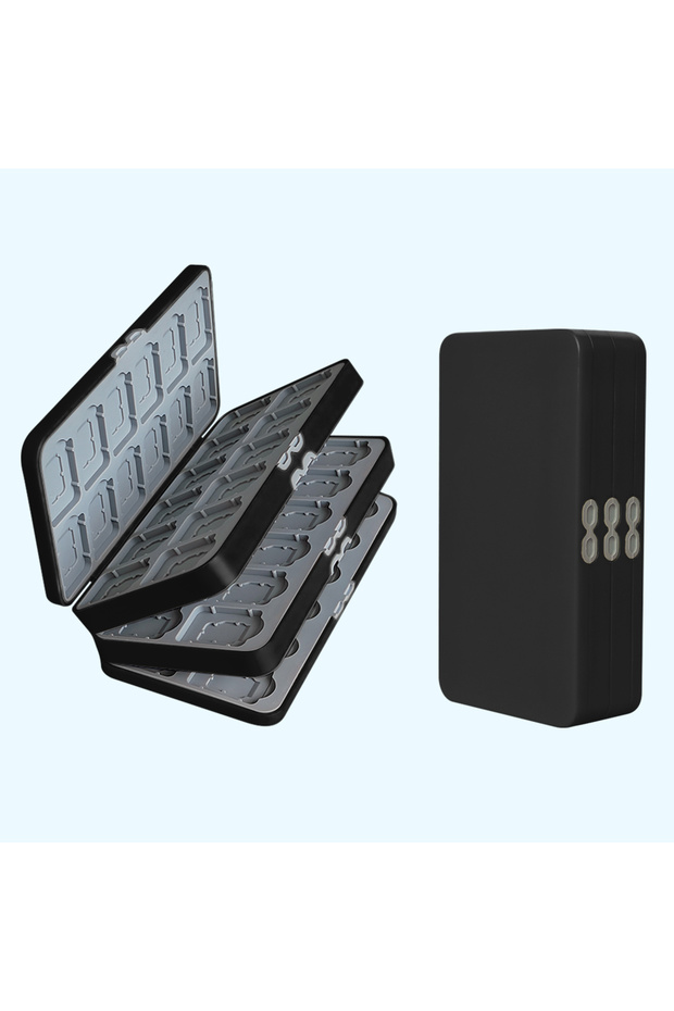 black 72-in-1 Storage Box Suitable for Switch 1/2 Game Cards