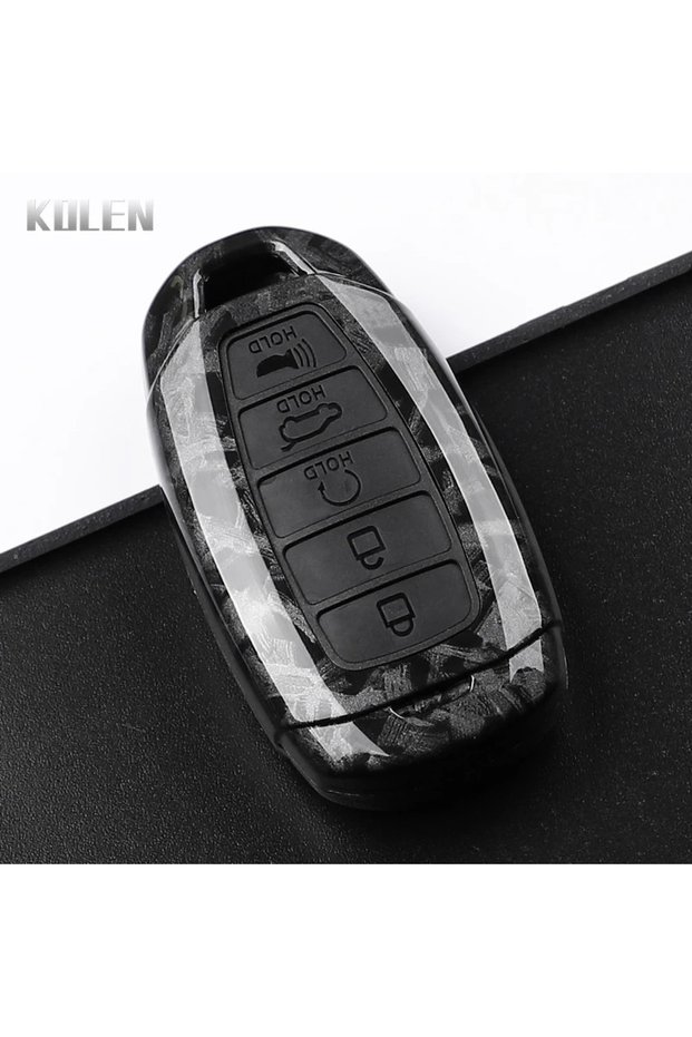 A5B F-Carbon ABS Carbon Fiber Style Car Key Case Cover For Hyundai i30 ix25 Elantra KONA Solaris Aze