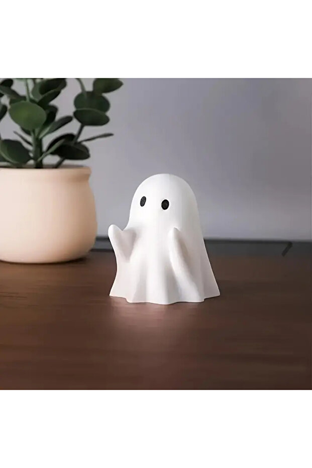 1pc Cute Ghost Pen Holder - Resin Anime Desk Decor, Tension Mount,Polished Finish, Holiday Theme for