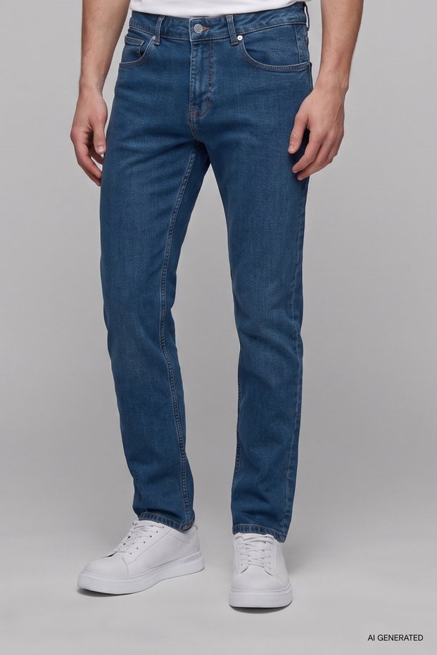Ds Damat Slim Fit Indigo Denim Trousers