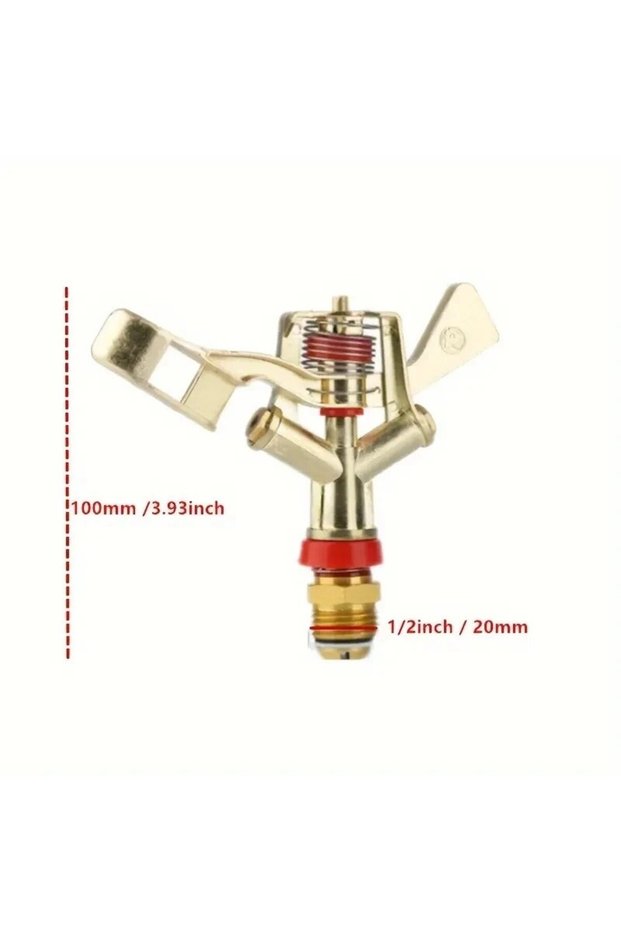 G1674A 1pc 360 Degree Rotation Lawn Impact Sprinkler WateringSprinklers Male Metal Pulsating Farm Sp
