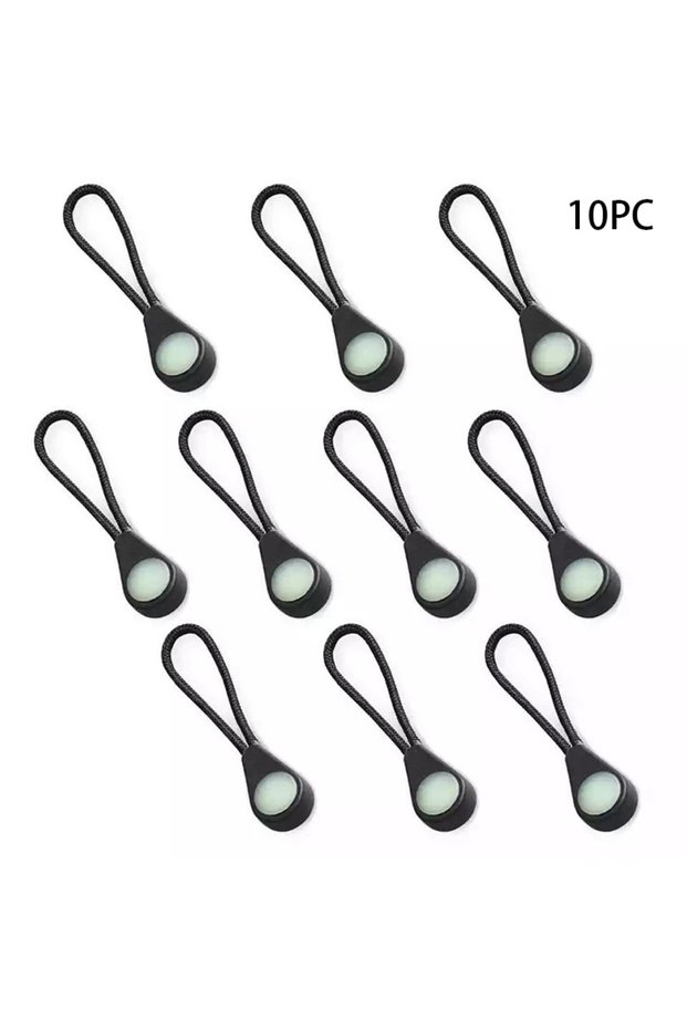 Zipper 10PCS 10Pcs Luminous Zipper Pullers Glow in the Dark Zipper Heads for Outdoor Camping Hiking