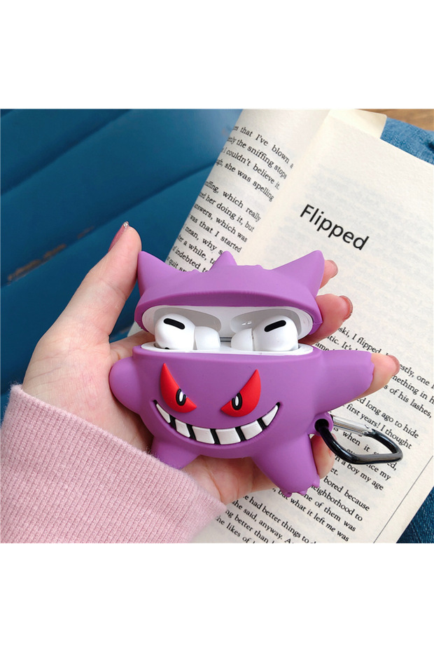 for airpods 4 2024 1 For Airpods Pro 2 Case,3D Pokemon Ball Gengar Shockproof Silicone Earphone Cove