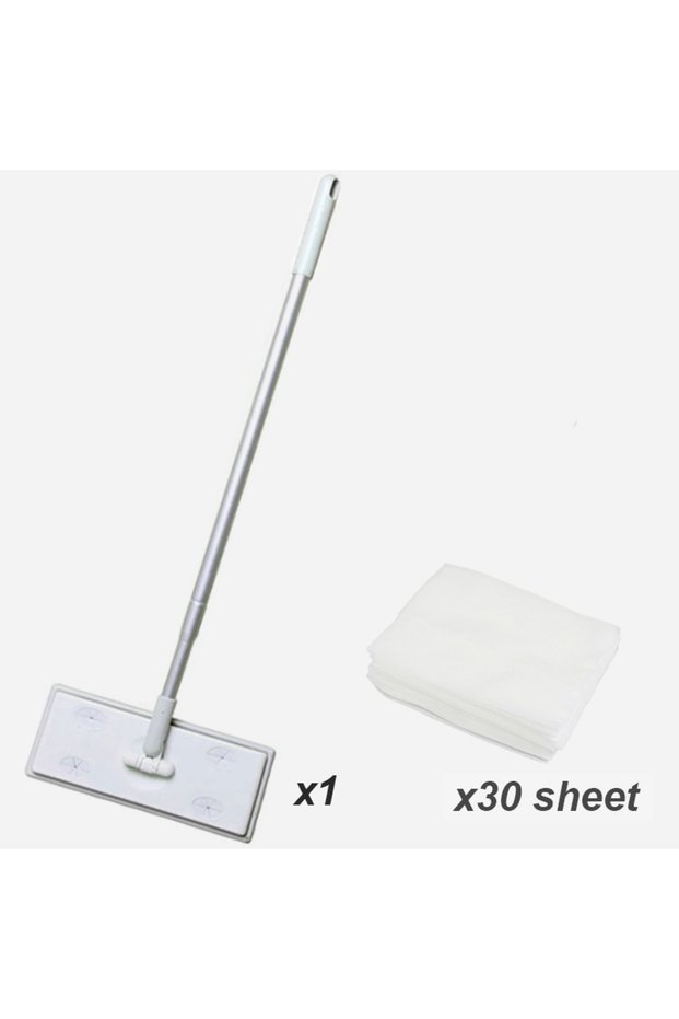 mop and paper towel Home Electrostatic Dust Collector Mop Foldable 51.2 In Long Handle with Disposab