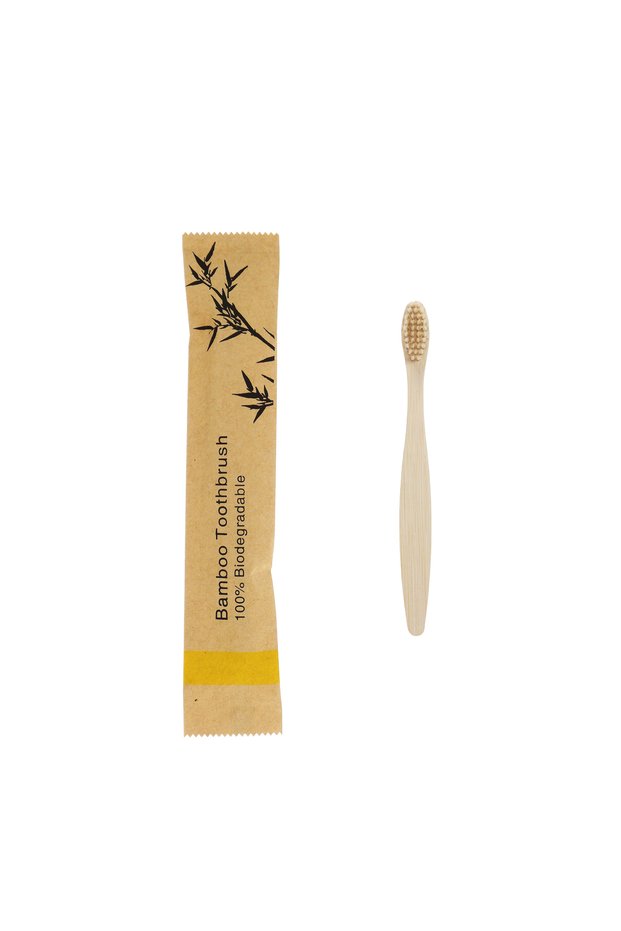 50Pcs Yellow 50Pcs Kids Bamboo Toothbrush Soft Bristles Eco Plastic-Free Toothbrushes Oral Care Wood
