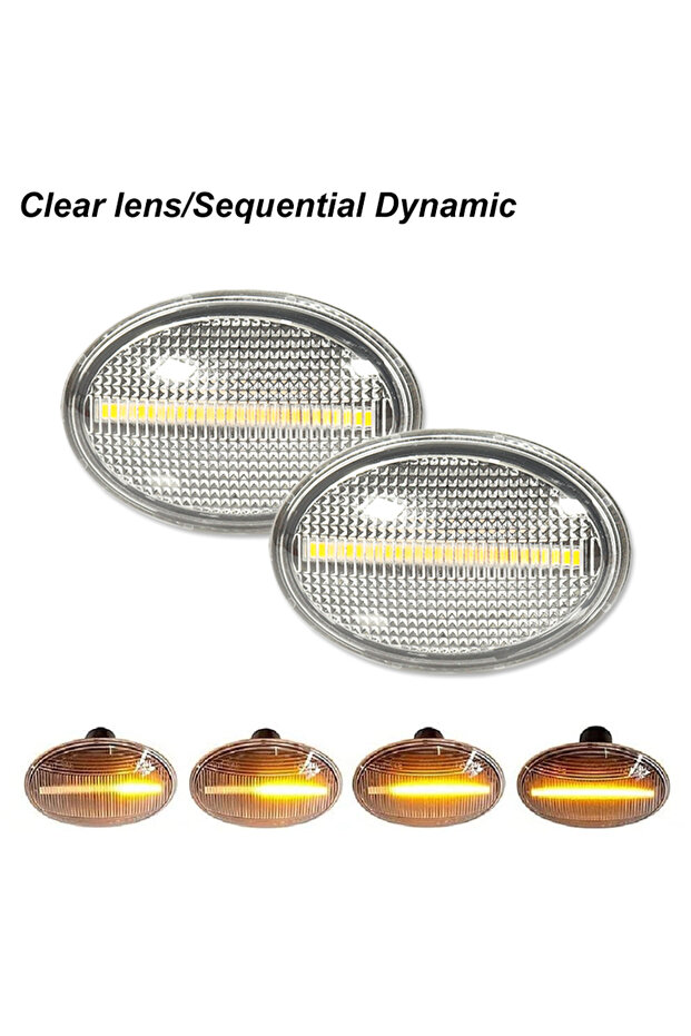Clear Lens Dynamic Dynamic LED Flashing Turn Signal Lamp Side Marker Light Car Tuning For Mini Clubm