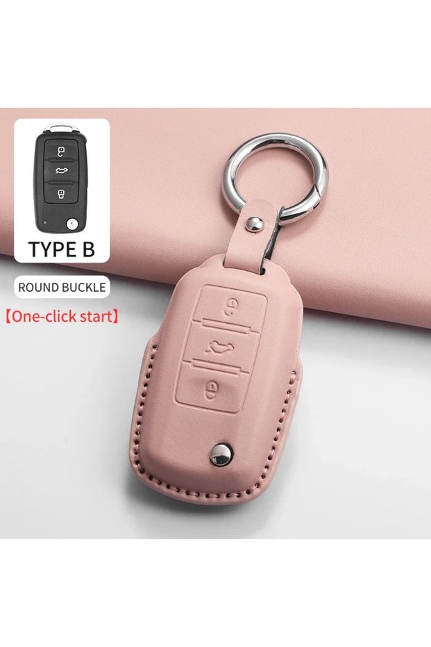Pink B1 Car Key Case Cover For Lavida Golf 7 MK7 Tiguan MK Polo Tiguan Passat Golf Jetta 2 T-roc T-c