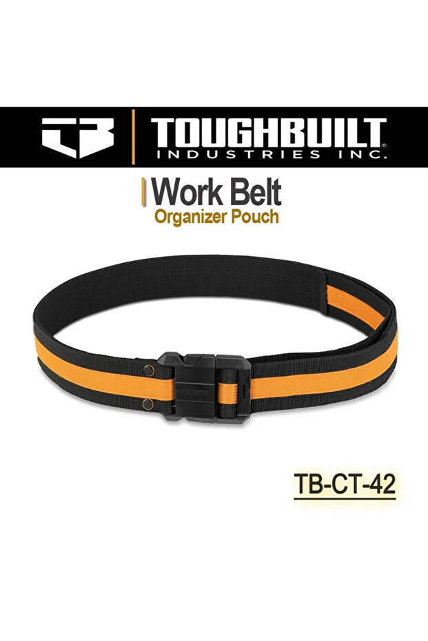 TB-CT-42 ToughBuilt TB-CT-42 Work Belt for Professionals Steel Buckle Heavy Duty Buckle / Back Suppo