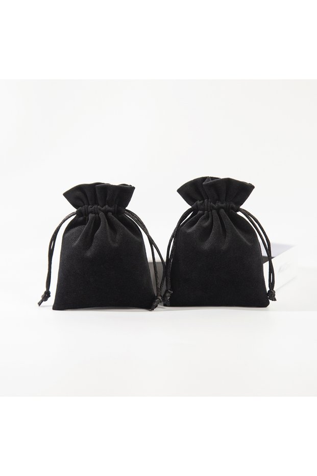 7x9cm black 10pcs/lot Small Luxury Black Velvet Jewellry Packaging Gift Pouches 7x9cm 8x10cm Velvet