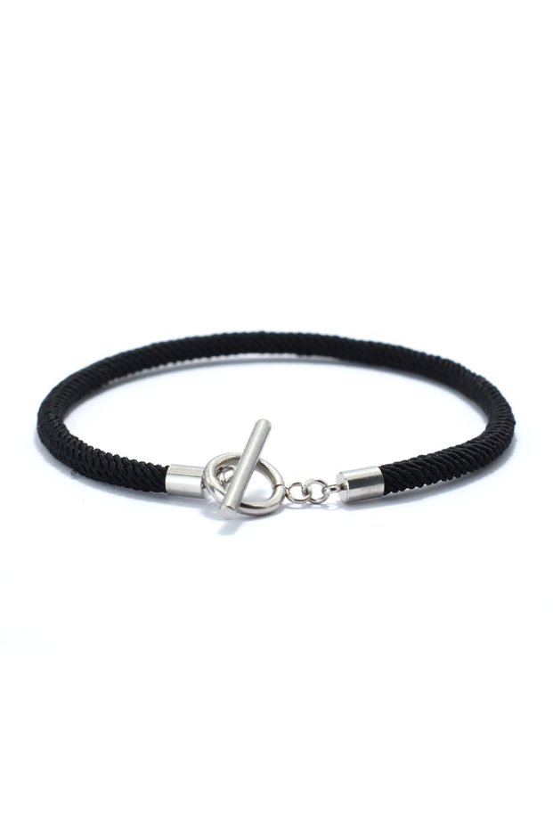 20.5cm Black Minimalist Grade A Milan Rope Bracelet Men Women Stainless Steel OT Buckle Lucky Handwo