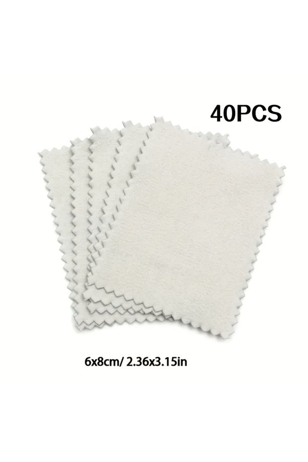40Pcs 40 Pieces (4 Packs) of Gold and Silver Jewelry Polishing Cloth, Silver Cleaning Cloth, Suitabl