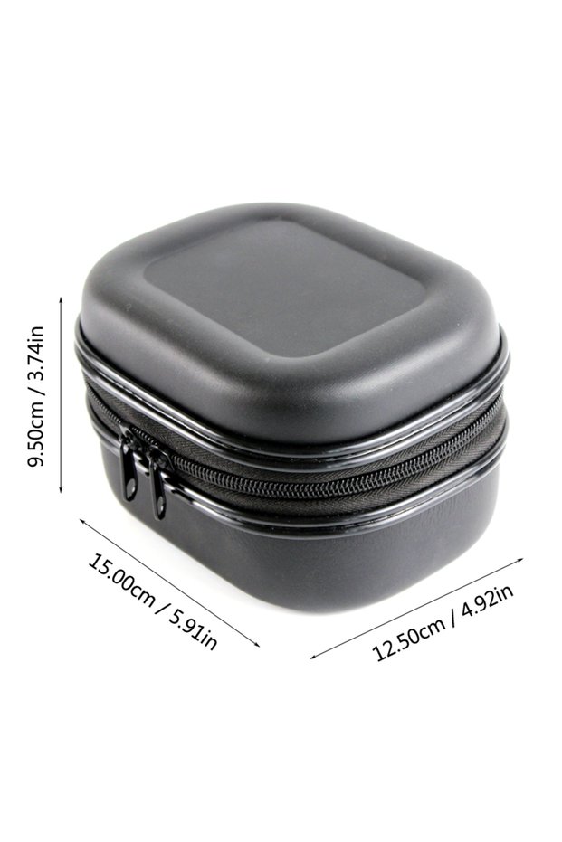 black PU Outdoor Reel Bag Spinning Reel Case Fishing Bag Shockproof Waterproof Fishing Tackle Stora