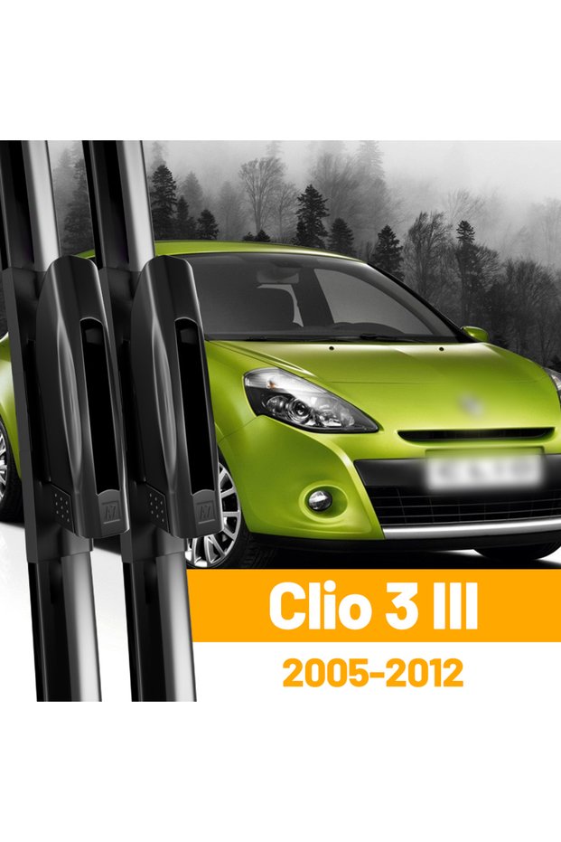 Clio 3 2005-2012 For Renault Clio 3 III Hatchback Front Wiper Blades 2005-2012 2007 2010 2011 Windsc