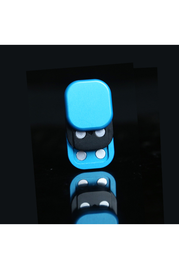 Blue Aluminium Alloy Mini 3 Layer Fidget Haptic Slider Metal EDC Fidget Toys Anti-anxiety Office Des