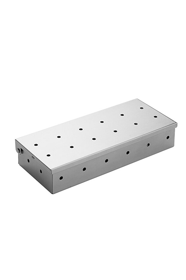 1pc Stainless Steel Smoker Box for Wood Chips BBQ Grilling Apple Wood Chips Box on Gas Grill or Char