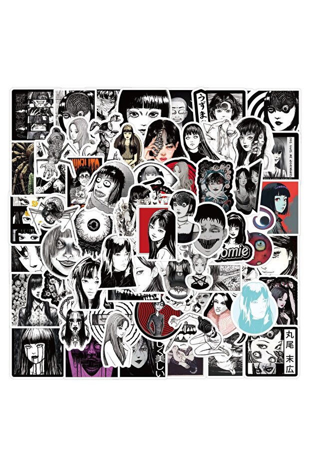 120Pcs 120Pcs Tomie Junji Ito Stickers Horror Anime Sticker Aesthetics Skateboard Suitcase Laptop To
