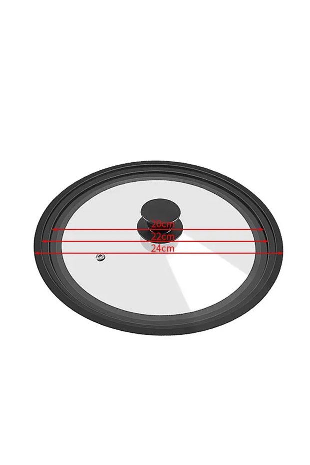 Black 20-22-24cm 16-22-28-32cm Silicone Glass Covers Pans Skillets Multifunctional Adaptable Lids St