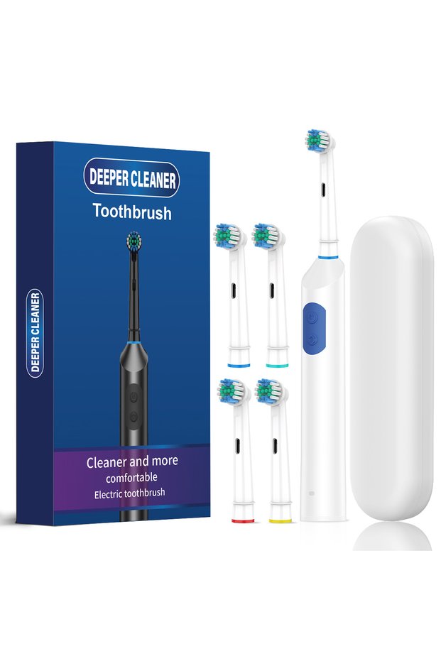Ivory 5-Speed Automatic Rotating Vibration Electric Toothbrush for Adults, Universal Soft Smart Toot