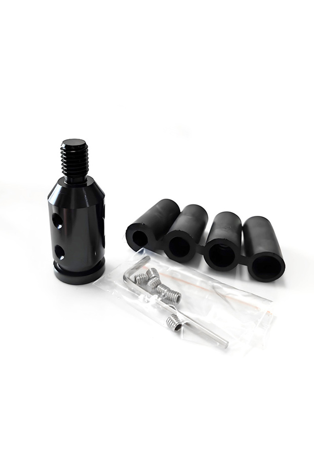 M10 black M10x1.5 / M12x1.25 Aluminum Alloy Universal Car Manual Gear Shift Knob Adapter Thread Fits