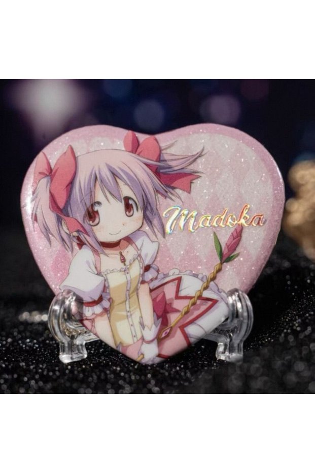 yuan Anime Puella Magi Madoka Magica Kaname Madoka Cosplay Brooch Metal Heart Badge Tomoe Mami Backp