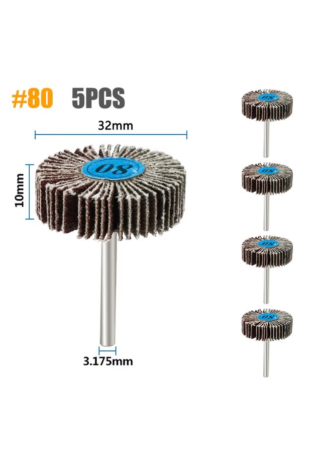 5pcs XCAN 5/10pcs Sanding Flap Wheel Disc 80 Grit Abrasive Grinding Wheel Sandpaper Polishing Tools