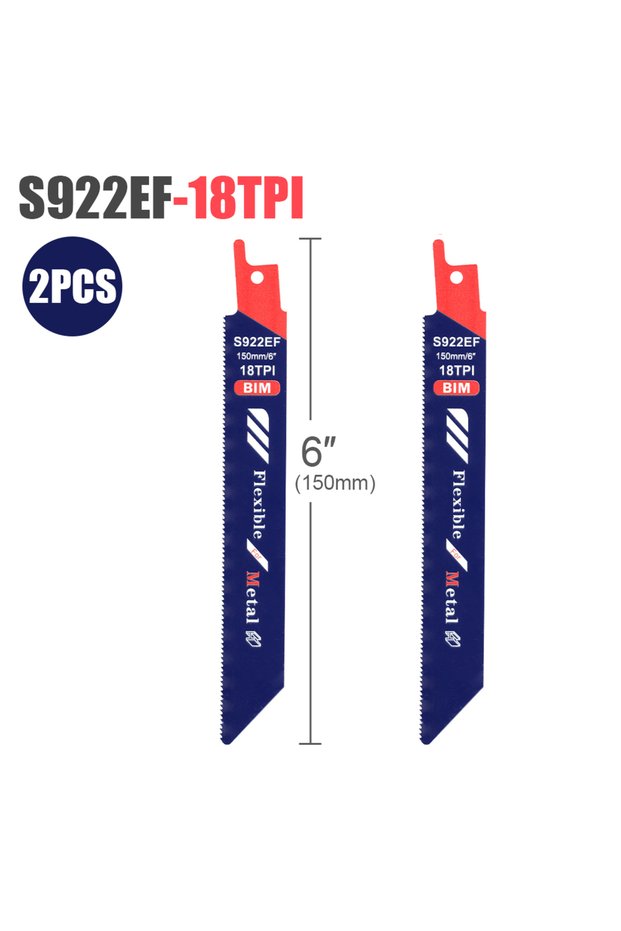 2pcs S922EF CMCP 150mm 18TPI Reciprocating Saw Blades Bi-Metal Sabre Saw Blades S922AF S922BF S922EF