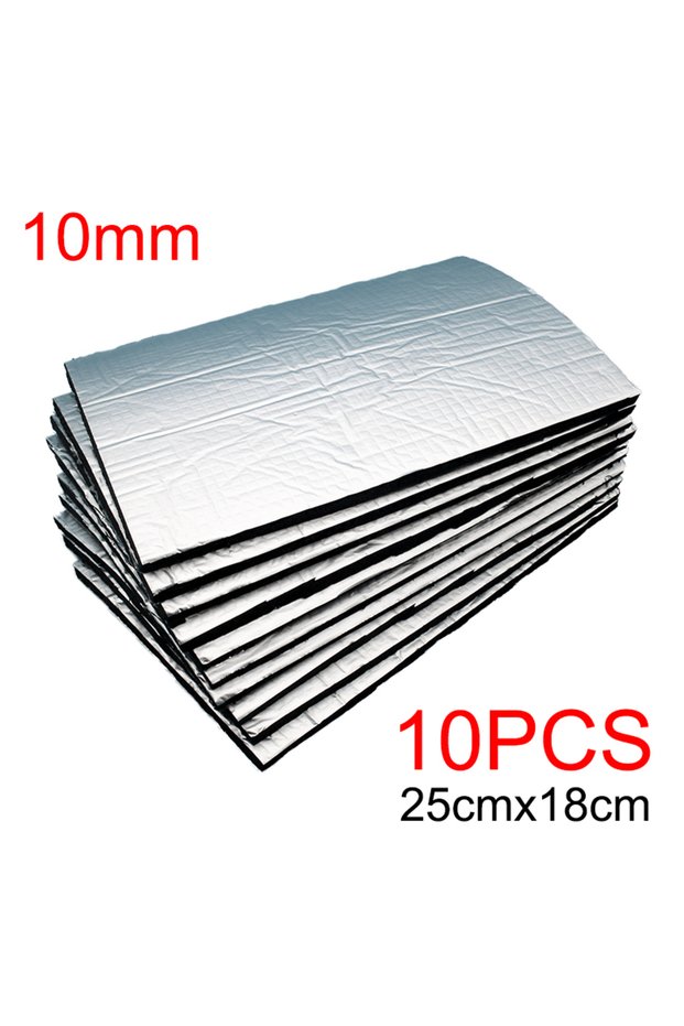 10pcs 10mm New 10pcs 10mm Sound Deadener Heat Insulation Mat for Car Van Sound Proofing Deadening Au