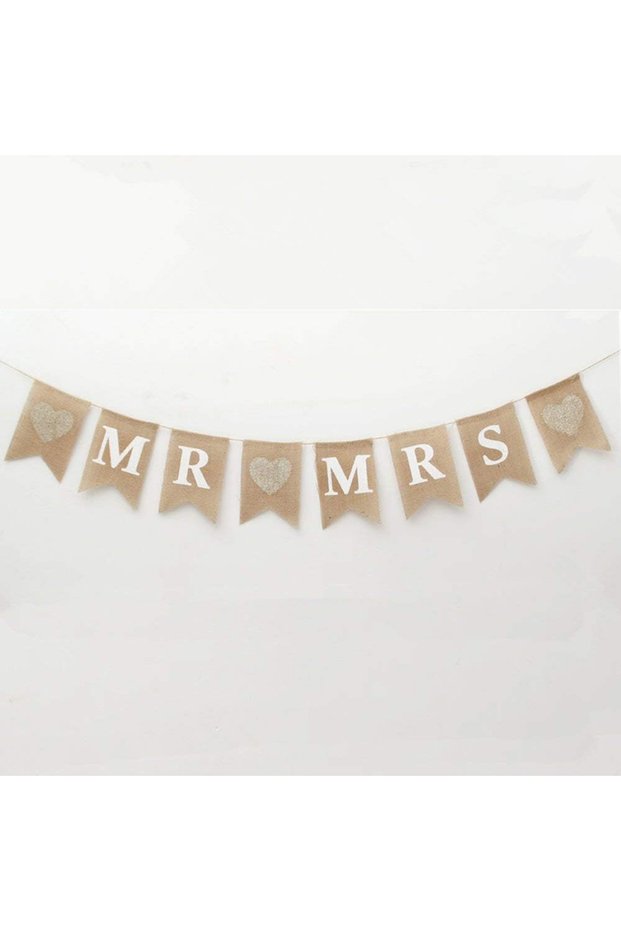 8 Vintage Hessian Burlap Bunting Banner Festival Wedding Birthday Celebration Party Photo Props Hang