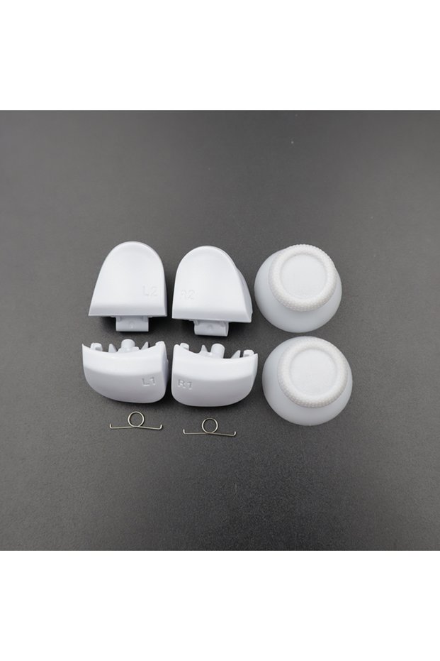N2 white 1Set BDM-030 Joystick Thumb Caps & R1 L1 R2 L2 Game Trigger Buttons with Spring for PS5 V3.