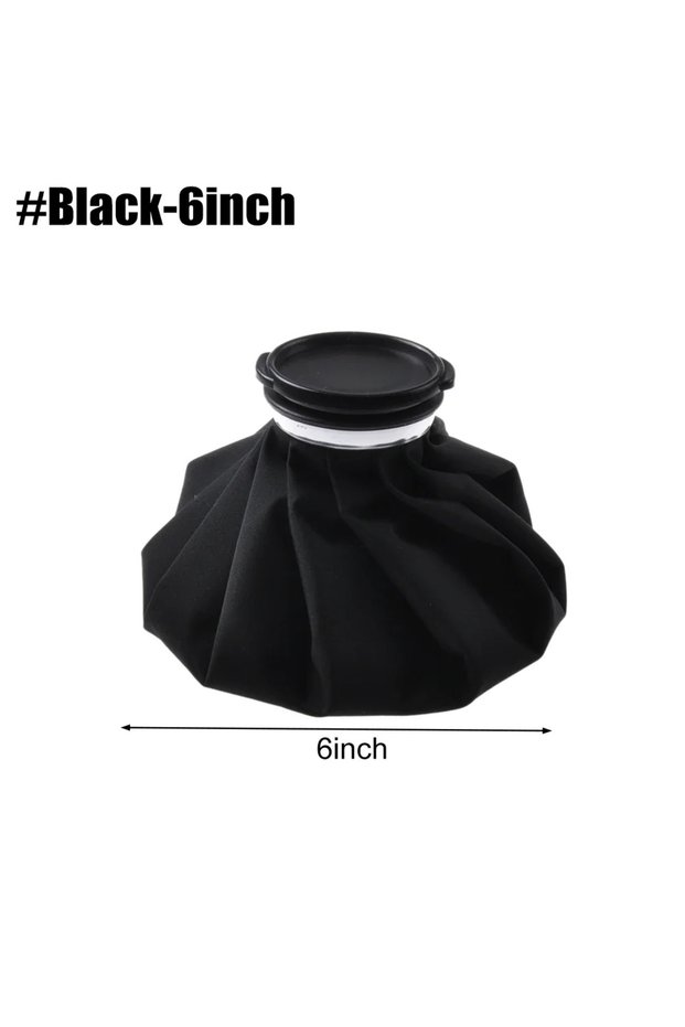 Black-6inch-1PCS Hot Water Bag For Pain Relief Cold Water For Fever Reusable Ice Bag Pack for Arm Ca