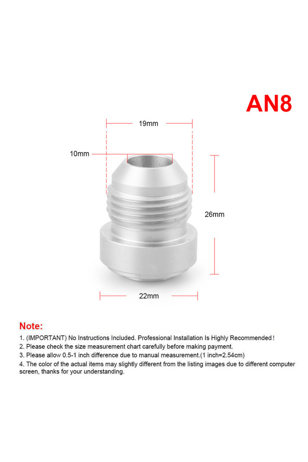 AN8 AN3 AN4 AN6 AN8 AN10 AN12 304 Stainless steel Weld On Fitting Bung Nut Valve Cover Catch Can Hig