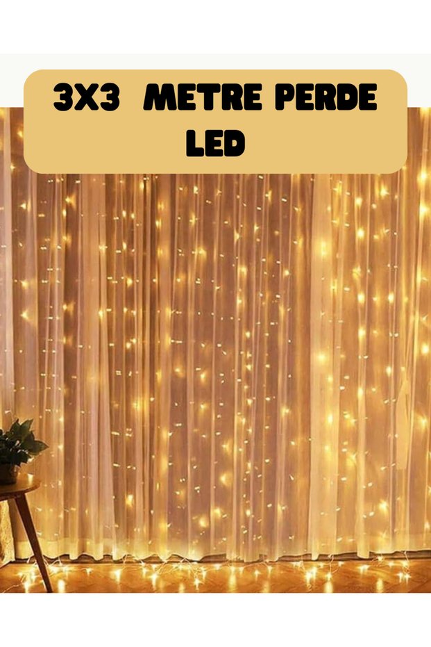 3X3 Meter Curtain Led Light Warm Waterfall Design Decorative Lighting