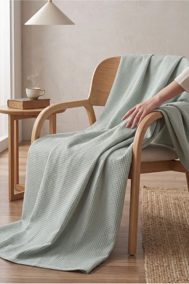 Aura 100% Cotton Waffle Sofa Cover Armchair Cover 160X235