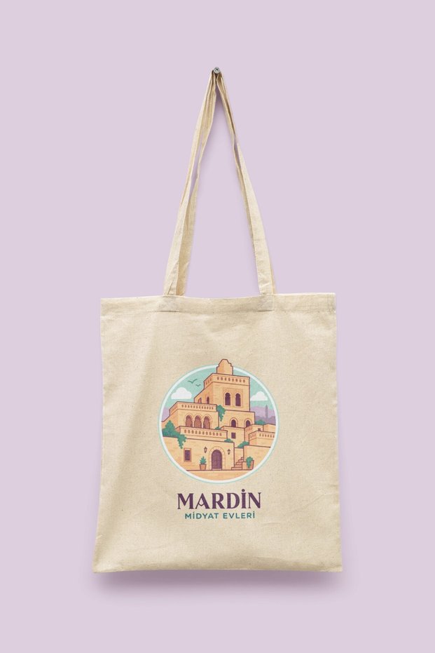 Midyat Evleri - Mardin Turkey Series Tote Bag Printed Cloth Bag